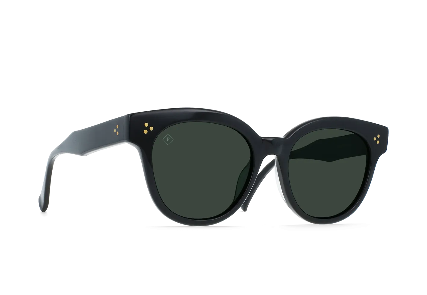 Raen Nikol Crystal Black Green Polarized Sunglasses