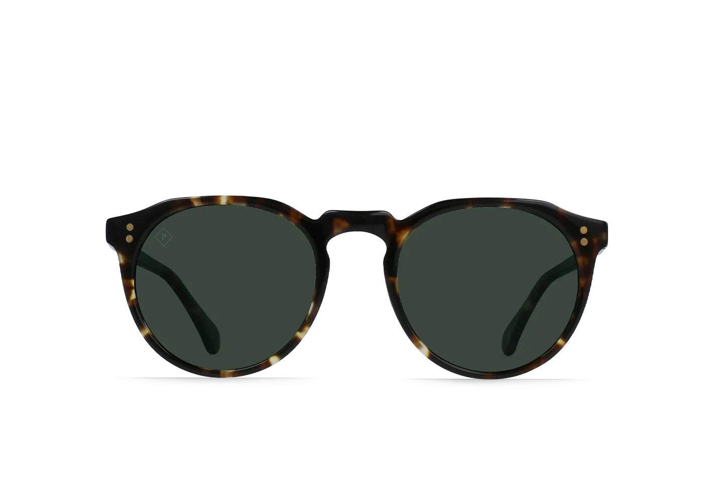Raen Remmy Polarized Round Sunglasses - BRINDLE TORTOISE / GREEN POLARIZED