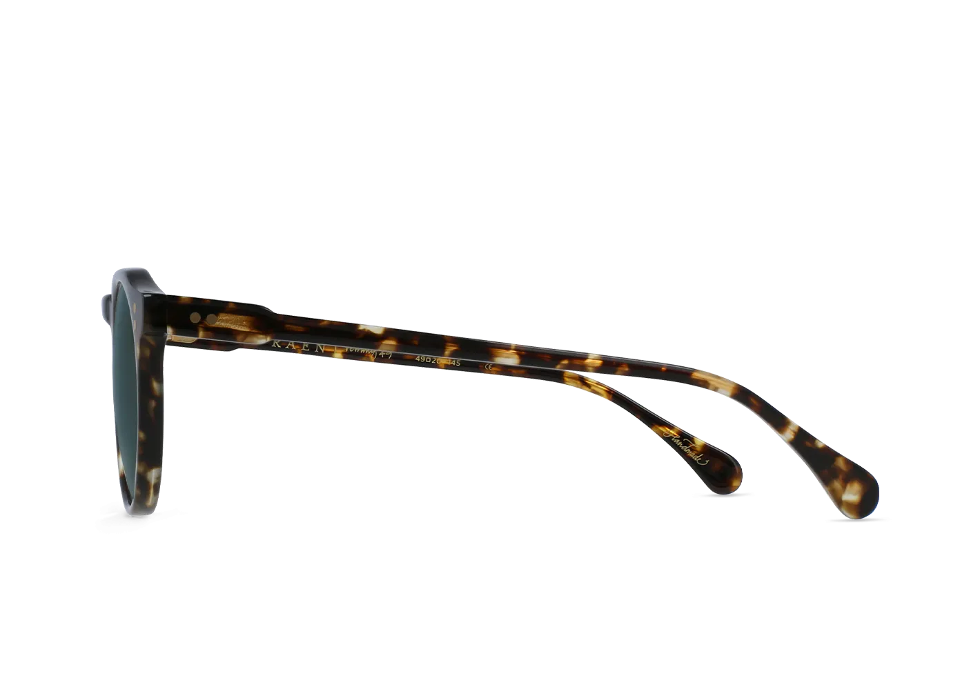 Raen Remmy Polarized Round Sunglasses - BRINDLE TORTOISE / GREEN POLARIZED