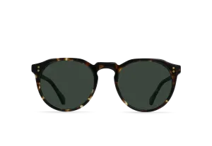 Raen Remmy Polarized Round Sunglasses - BRINDLE TORTOISE / GREEN POLARIZED