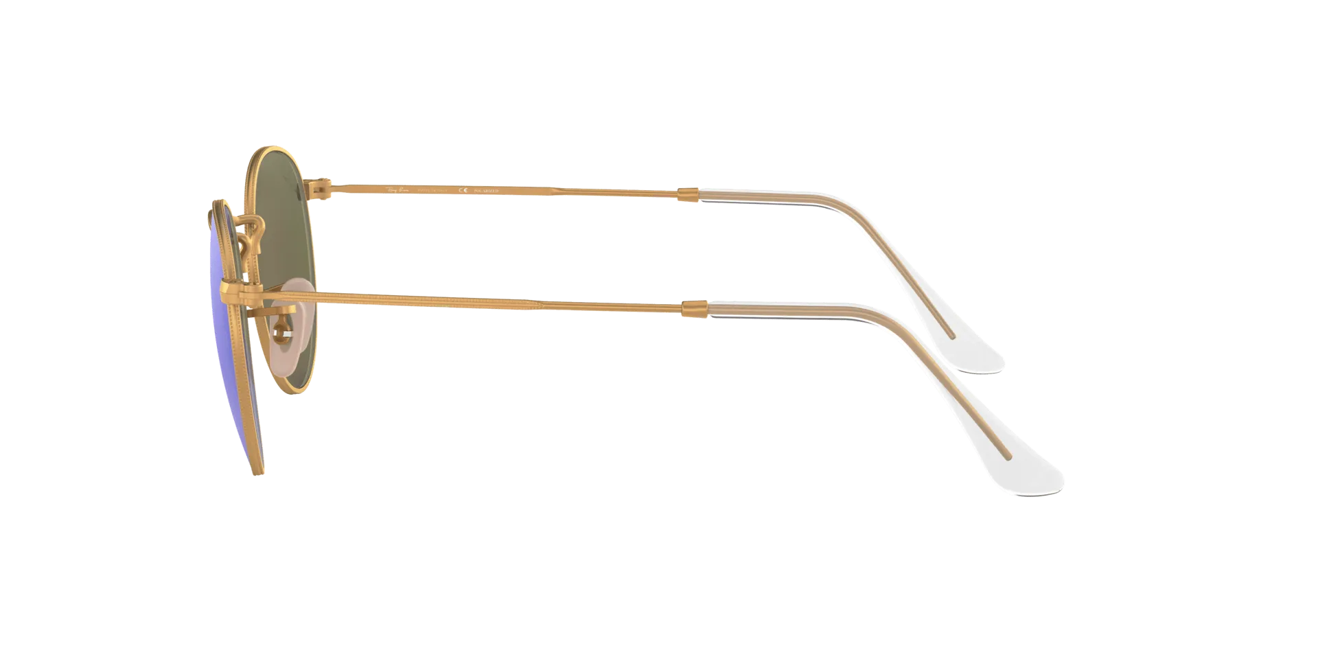 RAY BAN ROUND METAL GOLD | BLUE MIRROR POLARIZED