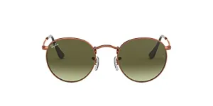 Rayban Round Metal Medium Bronze-Green Gradient Brown 53