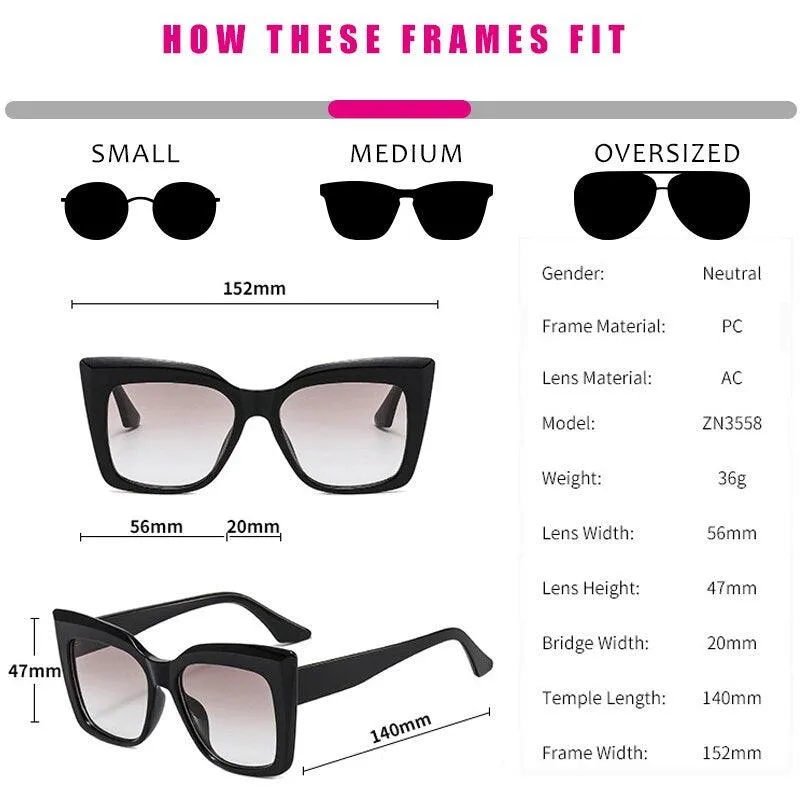Rectangle Cat Eye Sunglasses