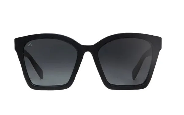 Rheos Womens Ellis Black Tortoise Frames Gunmetal Lens Polarized Sunglass