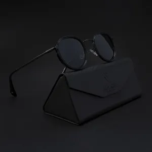 Round Polarized Sunglasses (Black Lens | Black Frame - PMG5854)