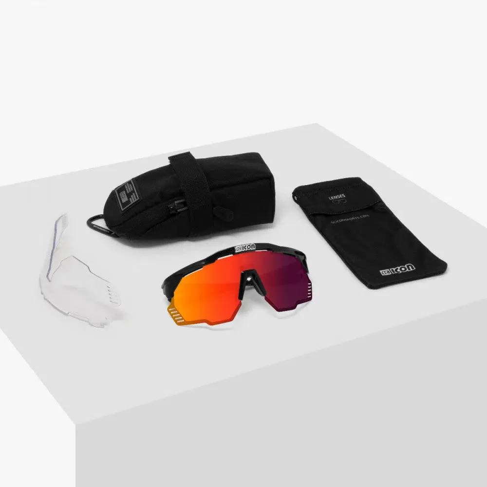SCICON Aeroshade Kunken Eyewear - Carbon Matt/Multimirror Red