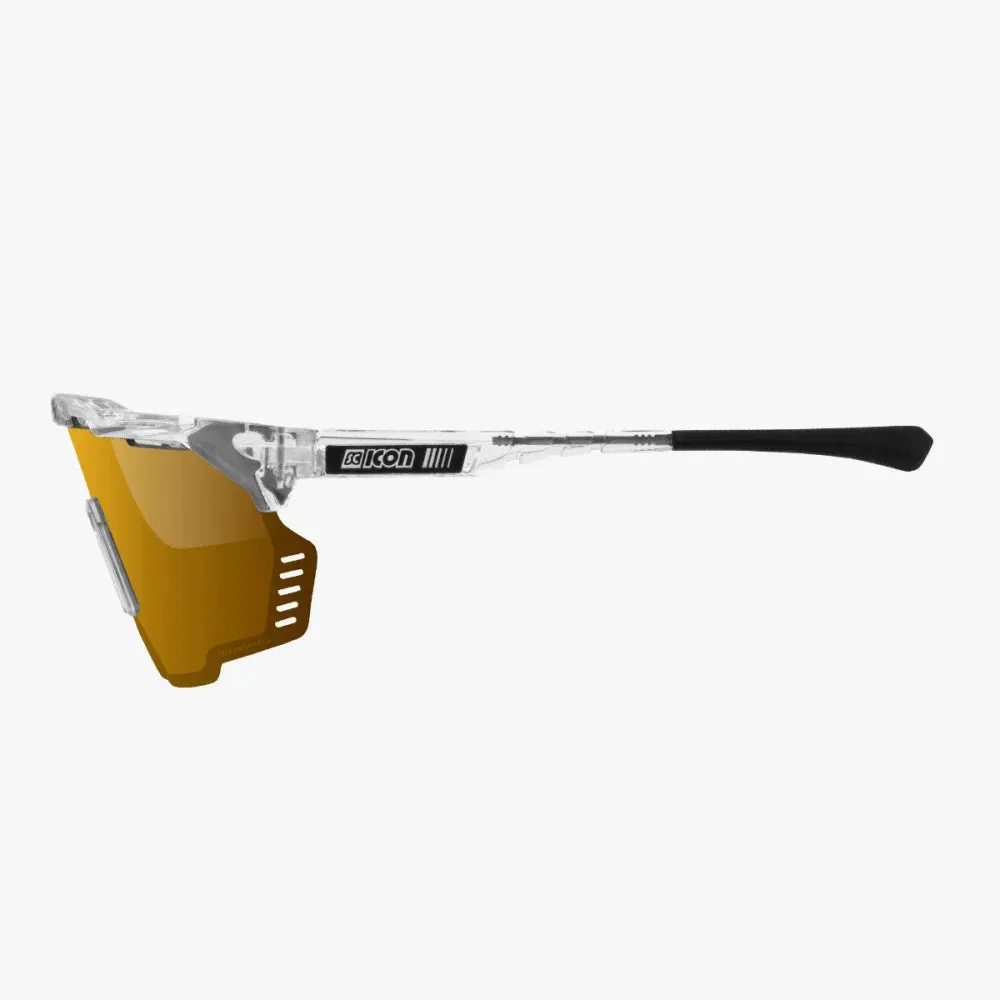 SCICON Aeroshade Kunken Eyewear - Crystal Gloss/Multimirror Bronze
