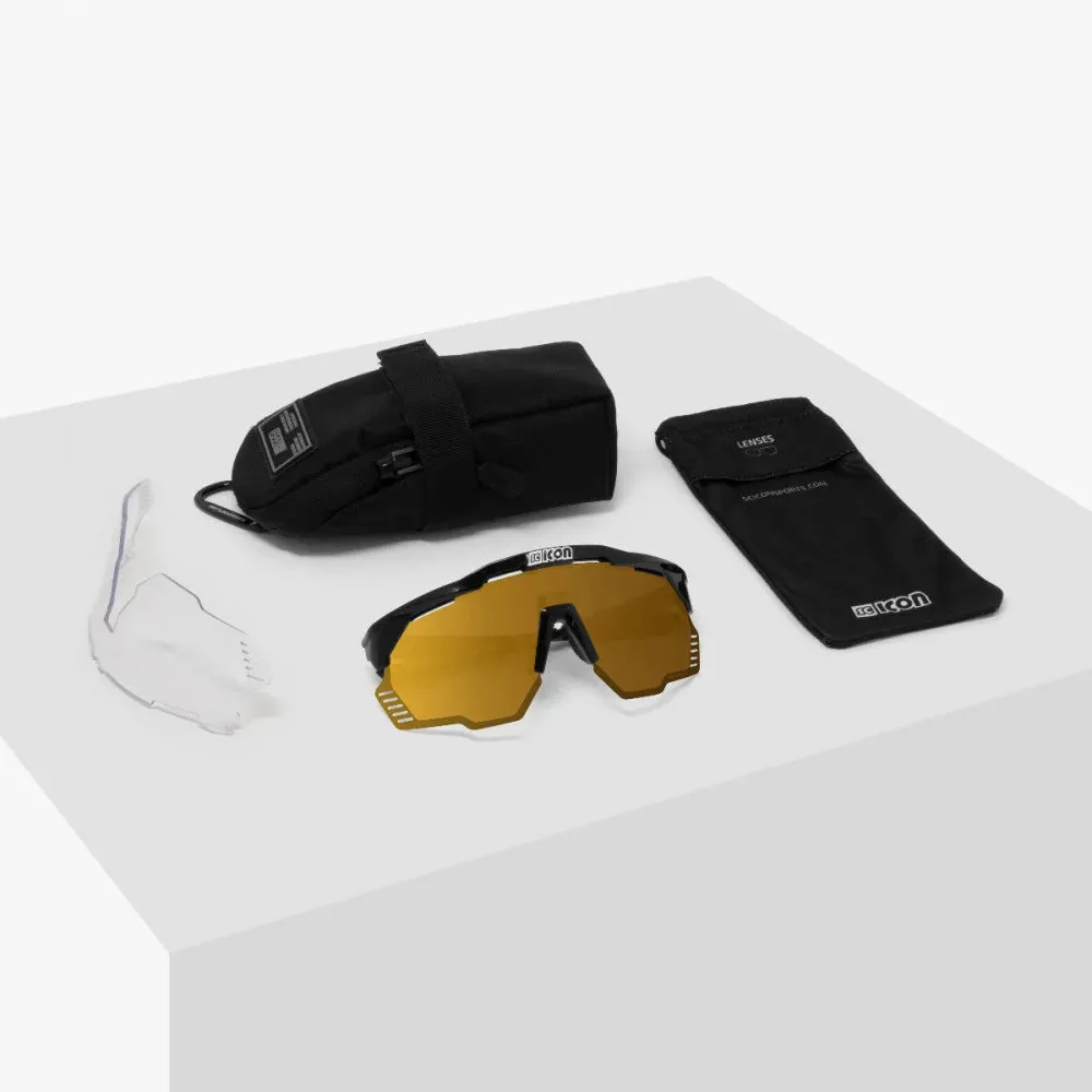 SCICON Aeroshade Kunken Eyewear - Crystal Gloss/Multimirror Bronze