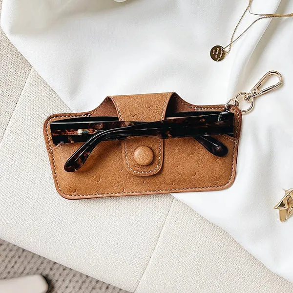 Skittle Sunglass Case - Ostrich Nutmeg