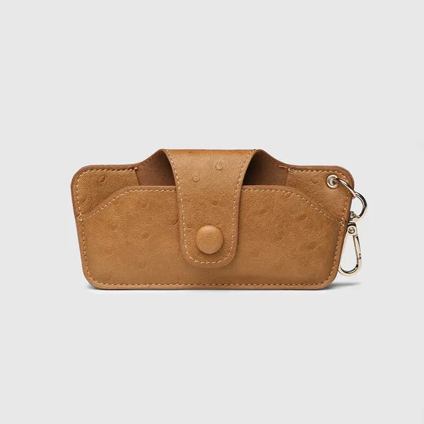 Skittle Sunglass Case - Ostrich Nutmeg
