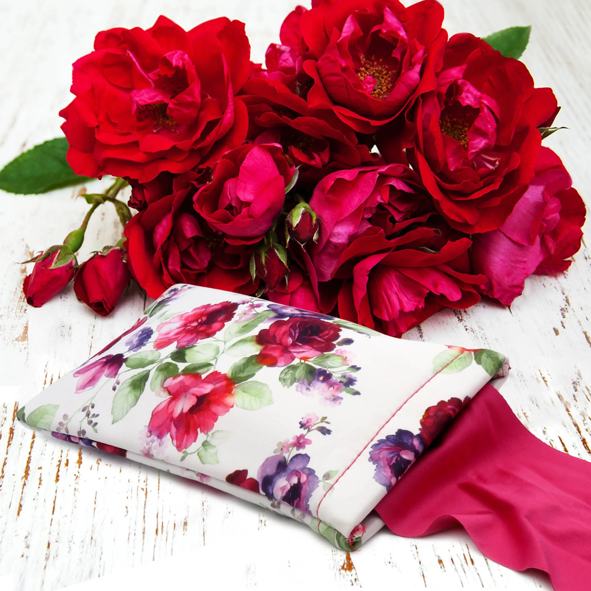 Soft Sunglasses case -XL Large Eyeglasses Squeeze Top Case w/ Cloth - Smart Phone holder (CT8 Cranberry Rose)
