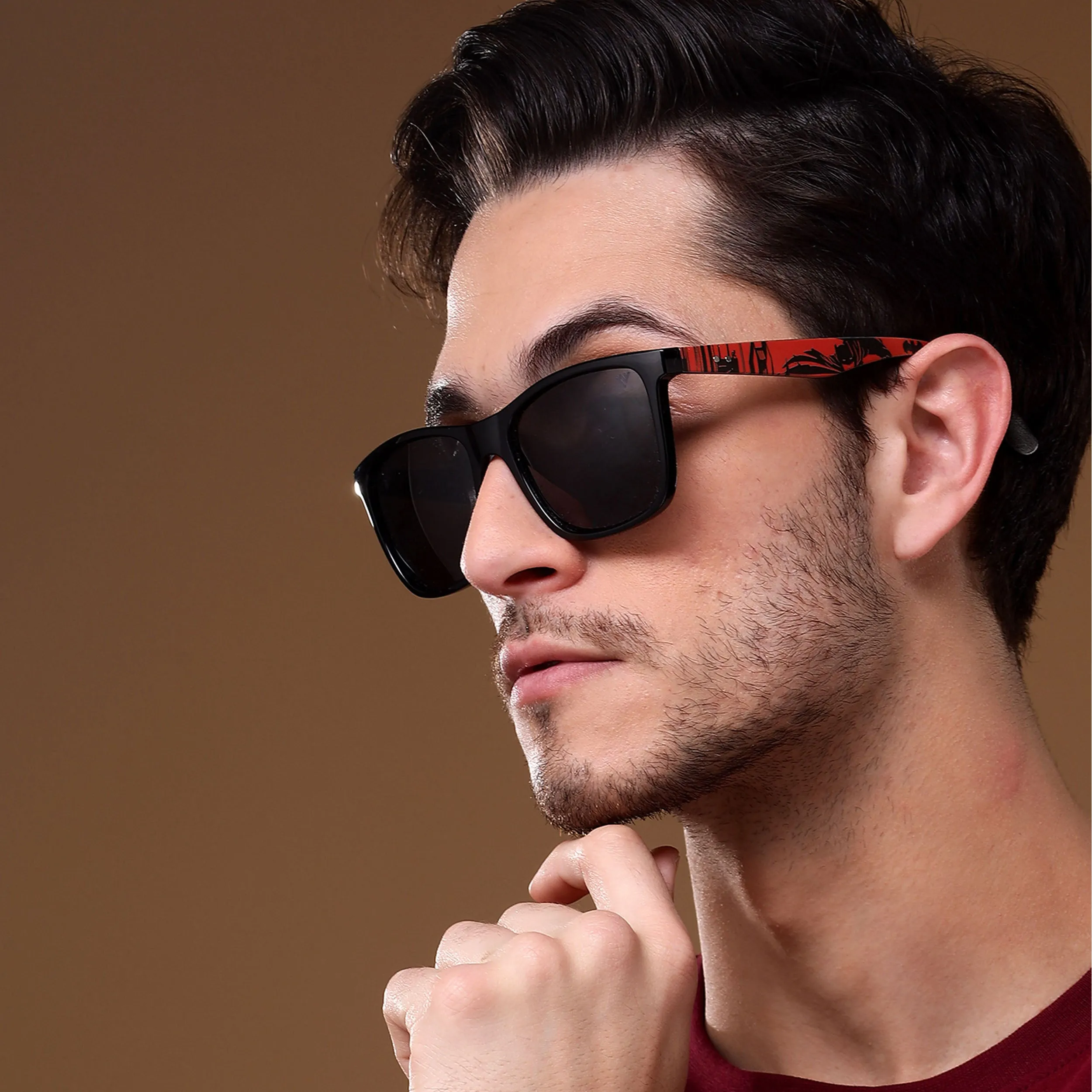 Square Polarized Sunglasses (Black Lens | Black Frame - PMG4812)