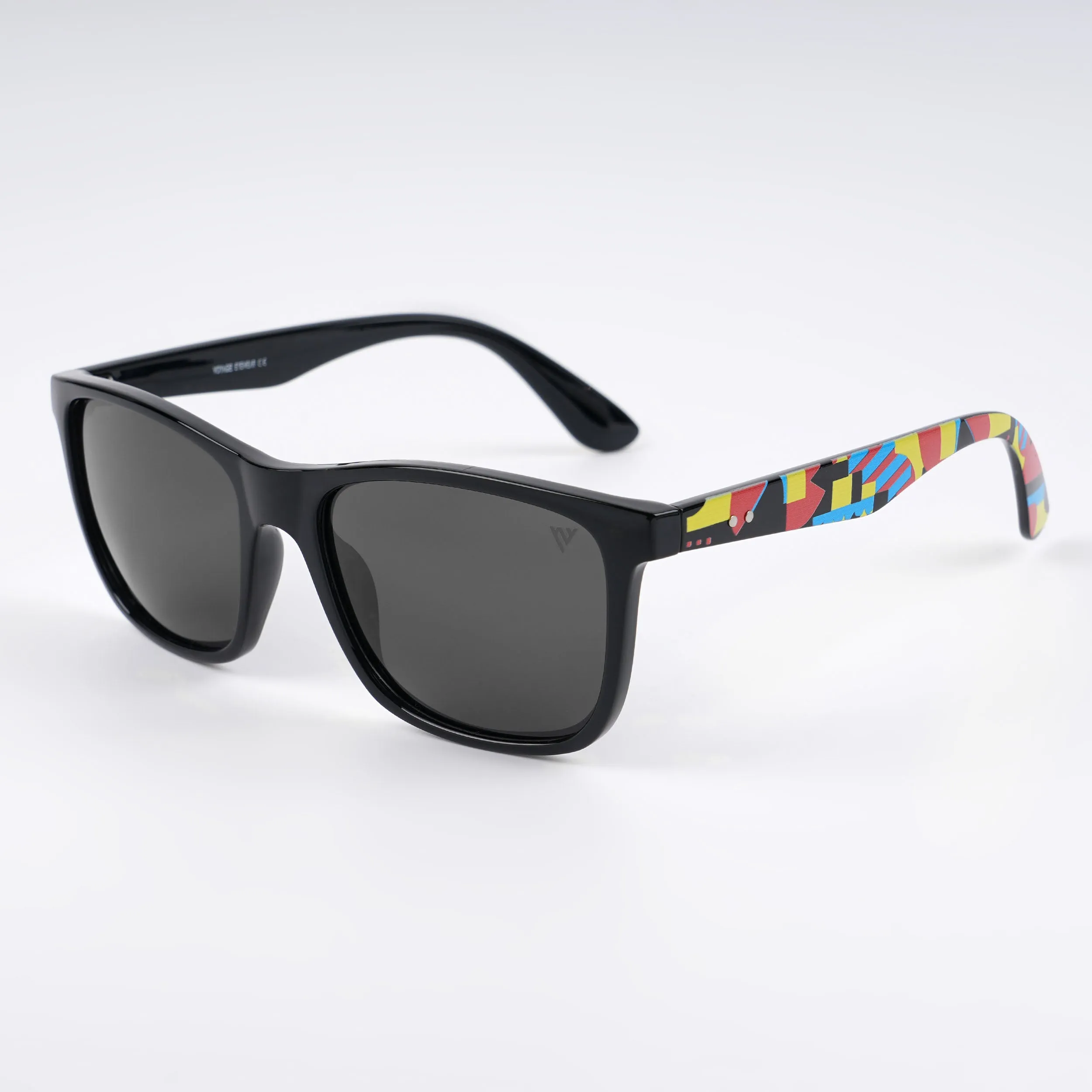 Square Polarized Sunglasses (Black Lens | Black Frame - PMG4813)