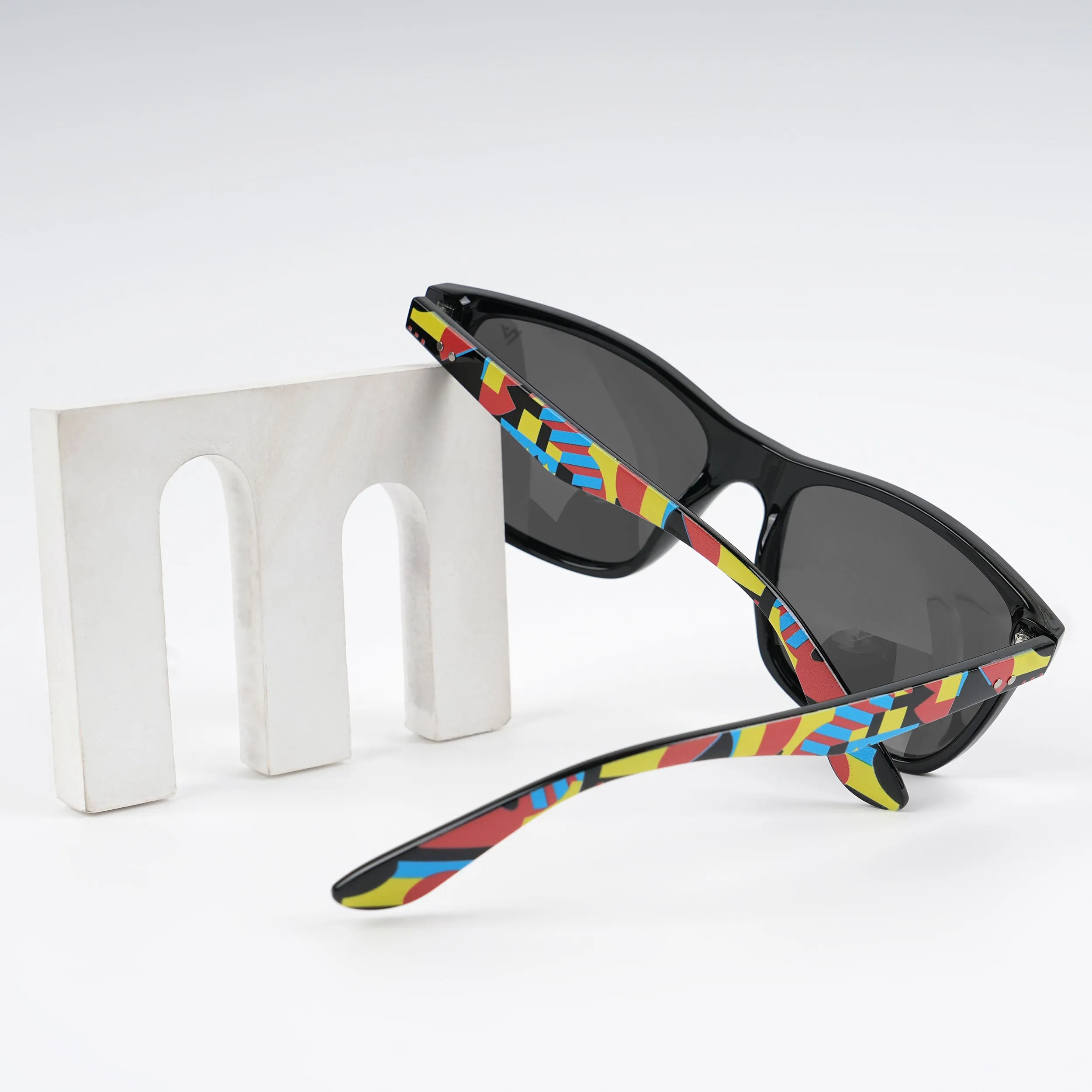 Square Polarized Sunglasses (Black Lens | Black Frame - PMG4813)