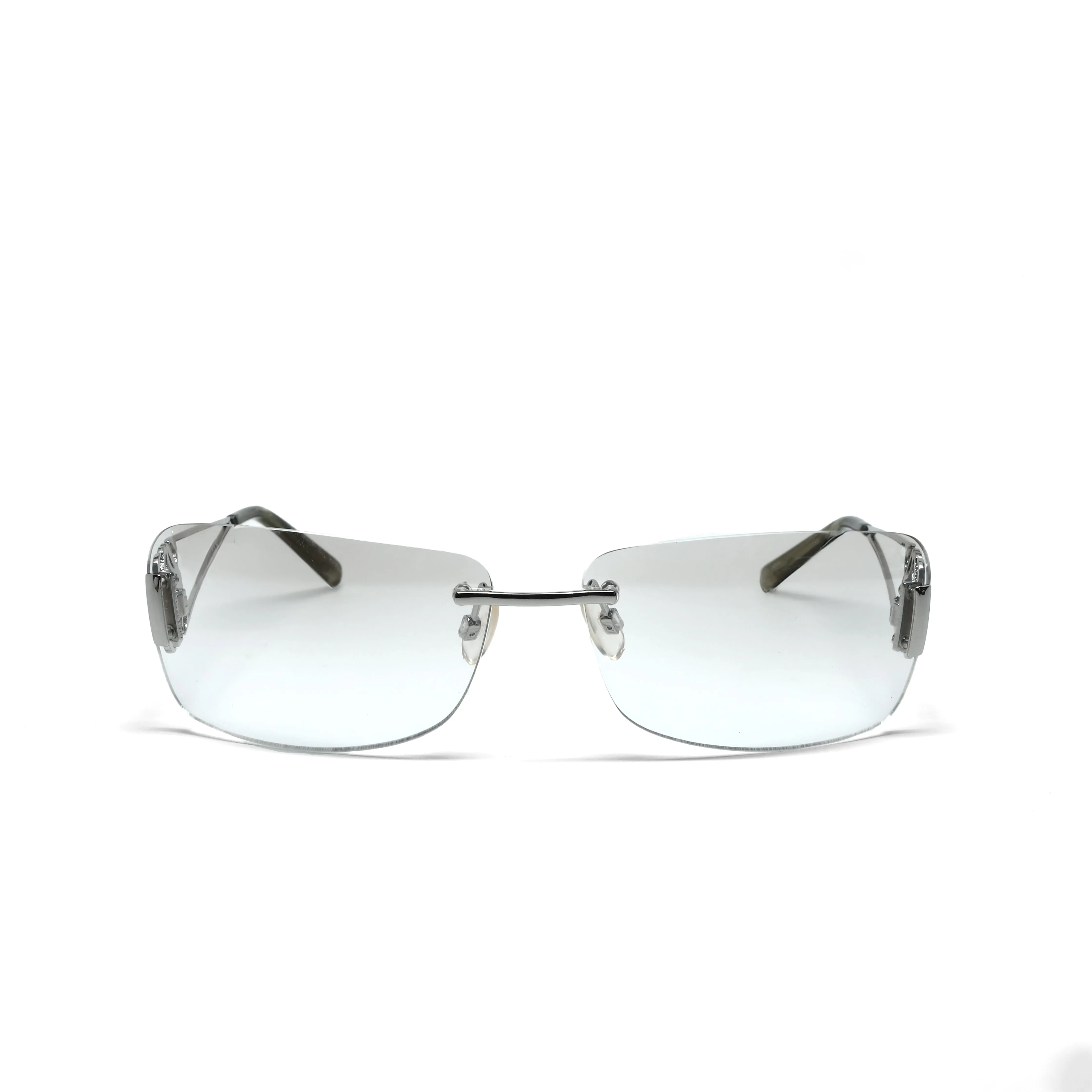 //Style 4514// X-Static 2001 Oversized Clear Wraparound Sunglasses