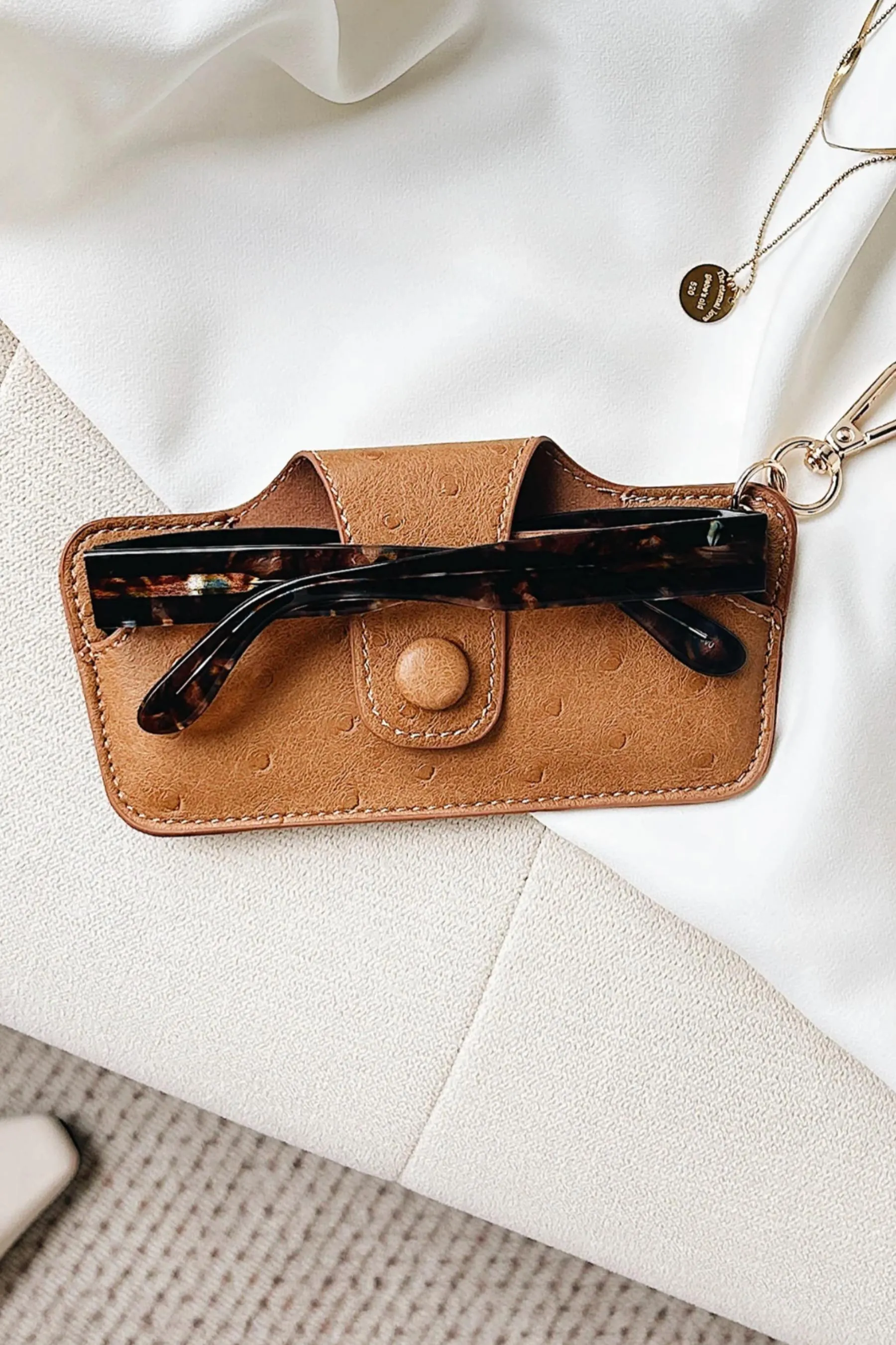 Sunglasses Case | Ostrich Nutmeg
