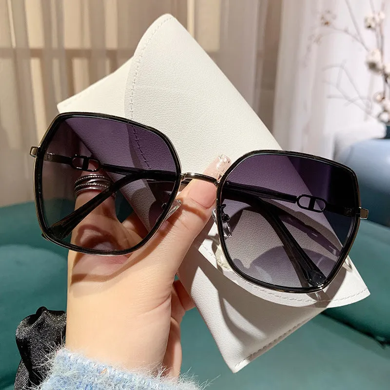 Sunglasses for women, fashionable new sunglasses, sun protection, fashion internet celebrity, same style, brown, high-end, driving, UV protection