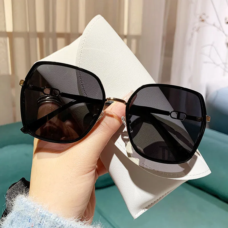 Sunglasses for women, fashionable new sunglasses, sun protection, fashion internet celebrity, same style, brown, high-end, driving, UV protection