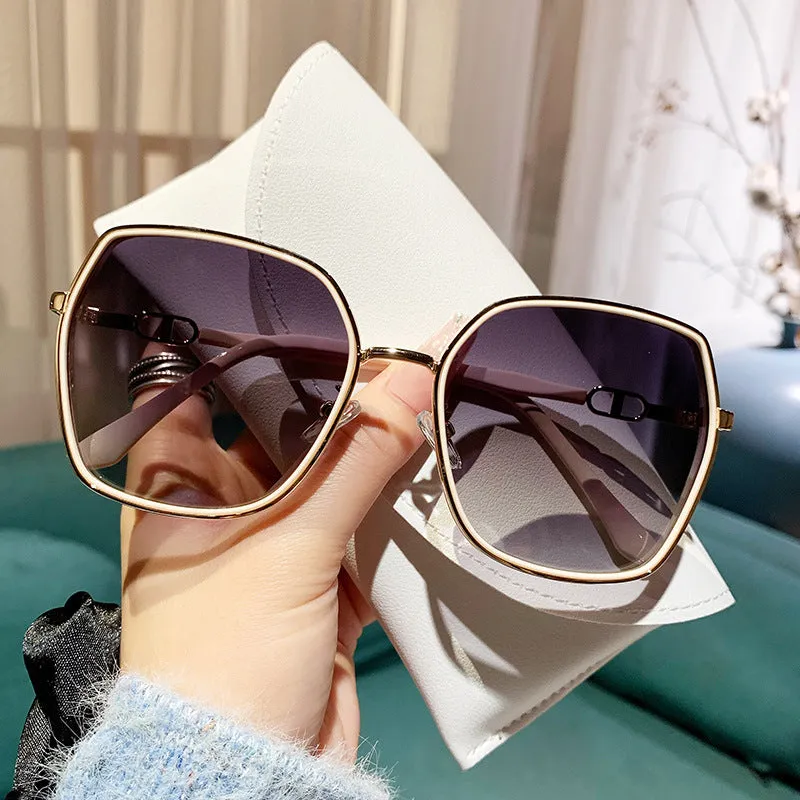 Sunglasses for women, fashionable new sunglasses, sun protection, fashion internet celebrity, same style, brown, high-end, driving, UV protection