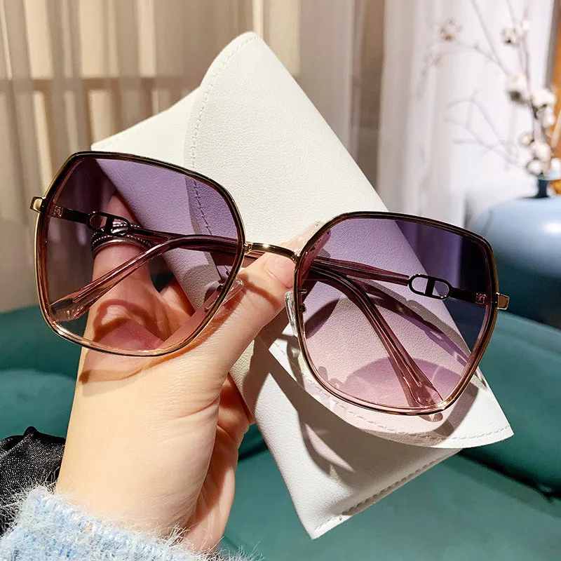 Sunglasses for women, fashionable new sunglasses, sun protection, fashion internet celebrity, same style, brown, high-end, driving, UV protection