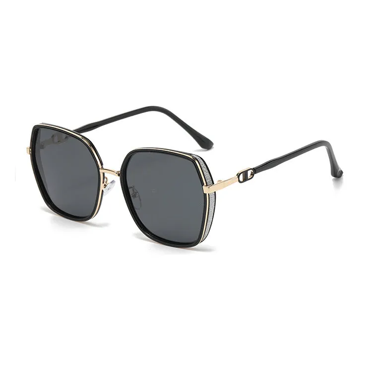 Sunglasses for women, fashionable new sunglasses, sun protection, fashion internet celebrity, same style, brown, high-end, driving, UV protection