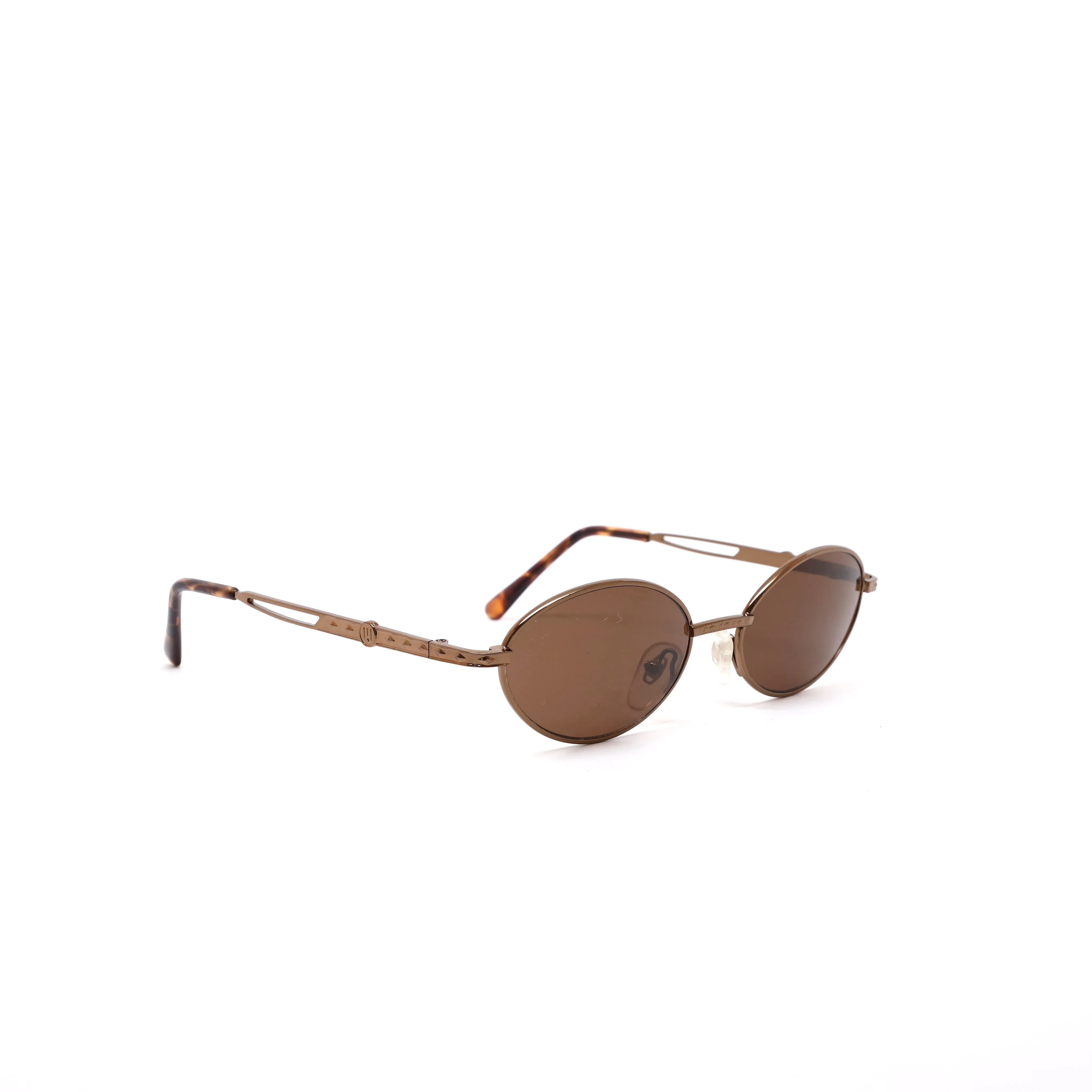 Vintage MINI Small Size 1992 Neo Santa Fe Oval Frame Sunglasses - Bronze