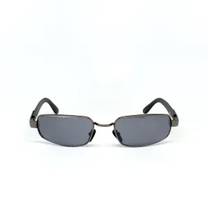 Vintage MINI Small Size 1996 Neo Rectangle Wire Frame Sunglasses - Silver