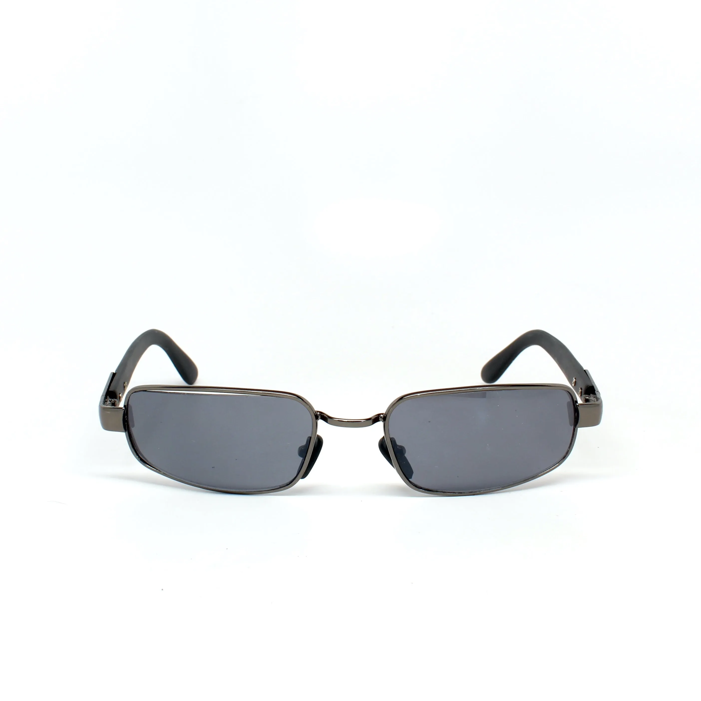 Vintage MINI Small Size 1996 Neo Rectangle Wire Frame Sunglasses - Silver