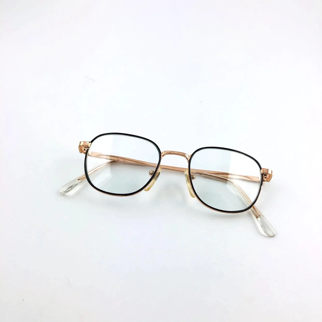 Vintage Small Sized 90s Clear Metal Framed Specs - Clear