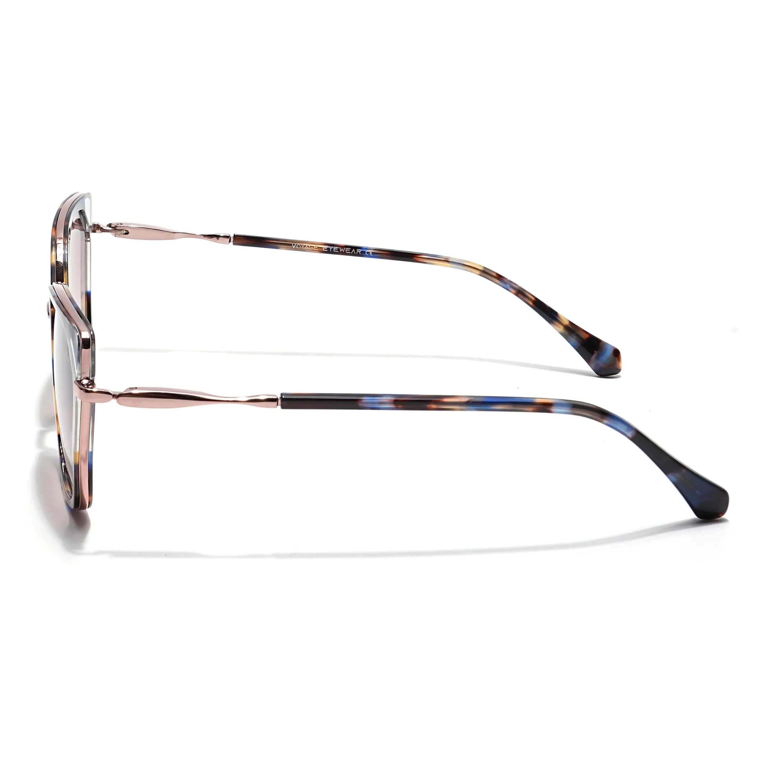 Voyage Select Cateye Sunglasses (Light Brown & Clear Lens | Demi Brown & Rose Golden Frame - SLMG6107)