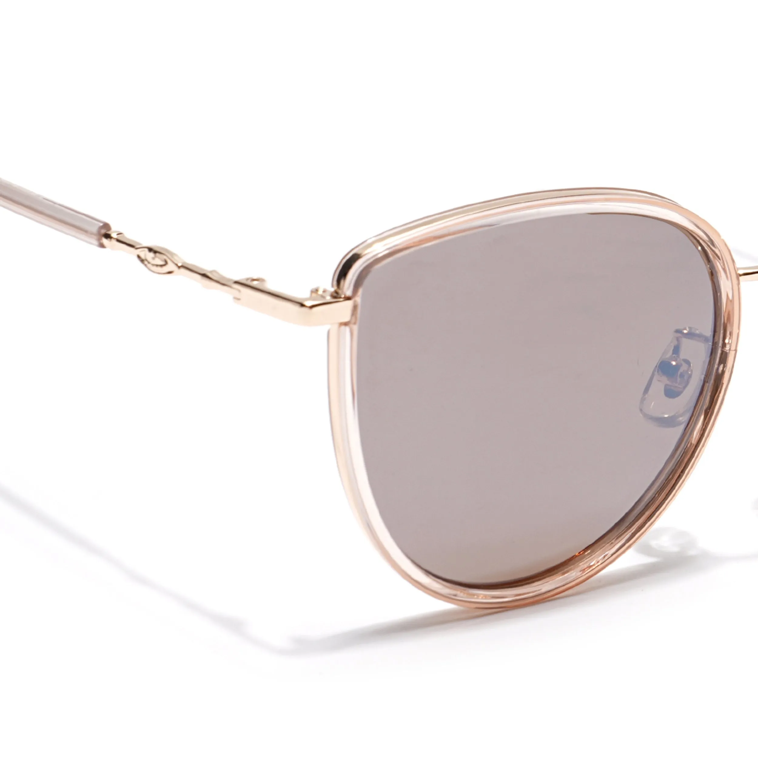 Voyage Select Cateye Sunglasses (Light Brown Lens | Golden & Nude Frame - SLPMG6247)