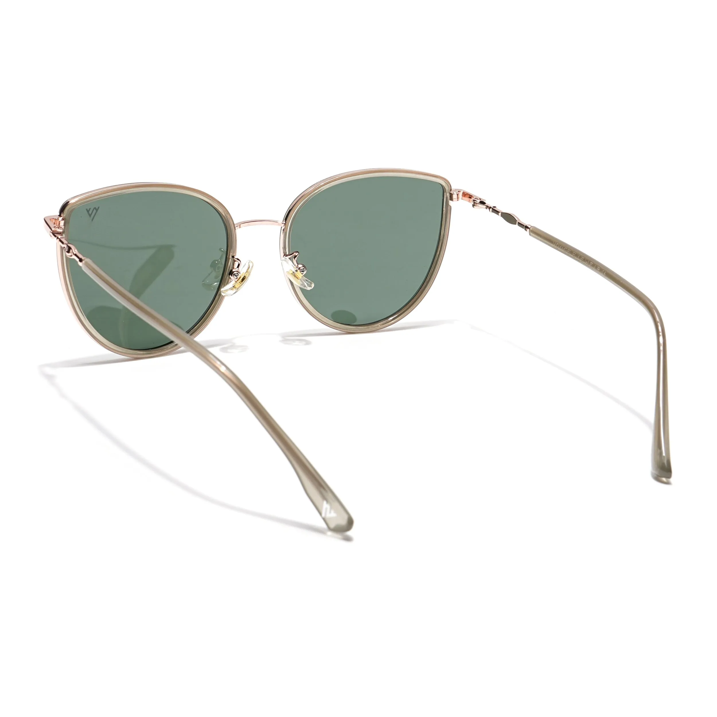 Voyage Select Cateye Sunglasses (Olive Lens | Golden & Nude Frame - SLPMG6248)