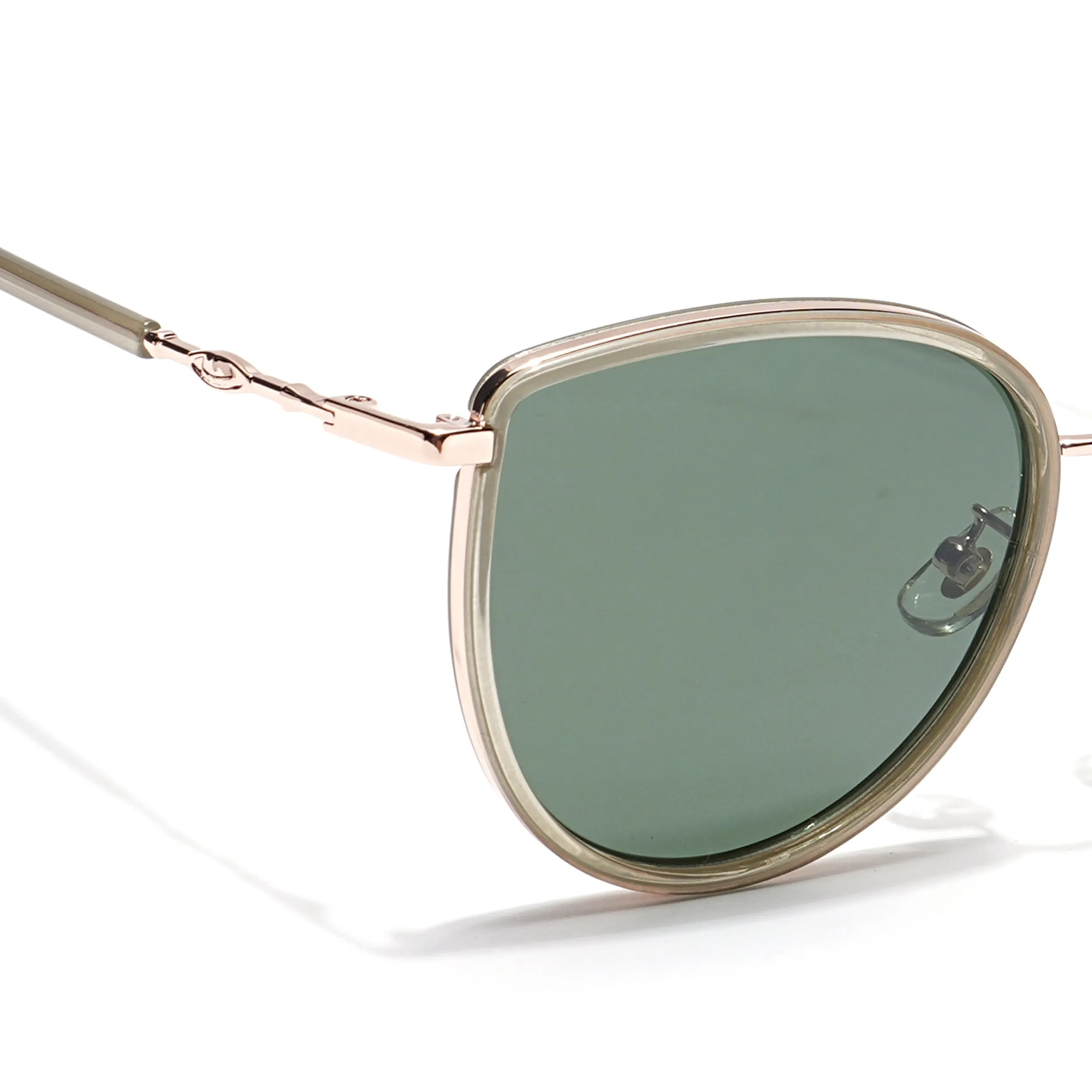 Voyage Select Cateye Sunglasses (Olive Lens | Golden & Nude Frame - SLPMG6248)