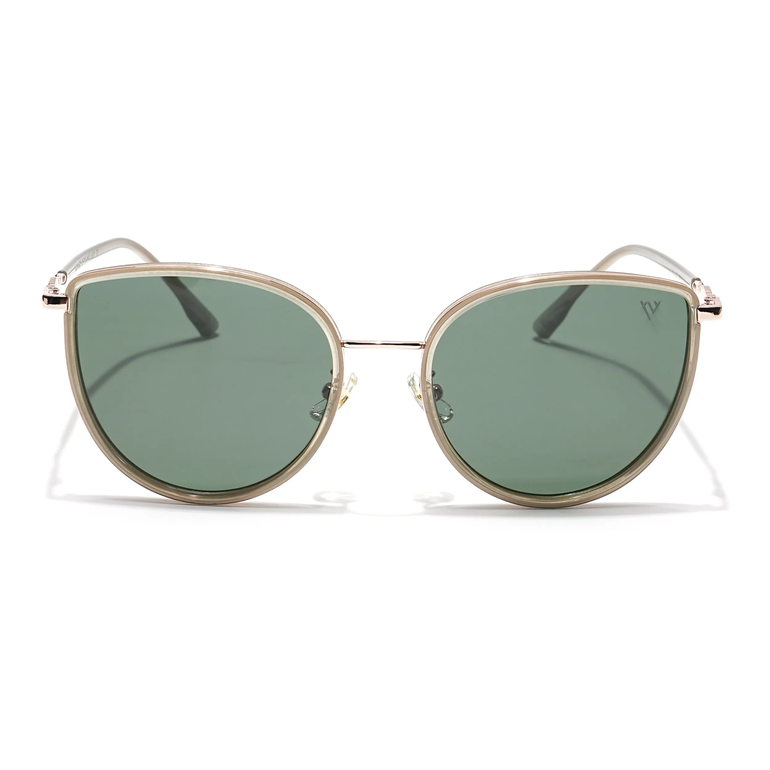 Voyage Select Cateye Sunglasses (Olive Lens | Golden & Nude Frame - SLPMG6248)