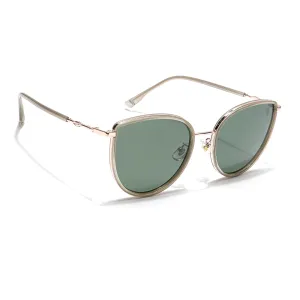 Voyage Select Cateye Sunglasses (Olive Lens | Golden & Nude Frame - SLPMG6248)