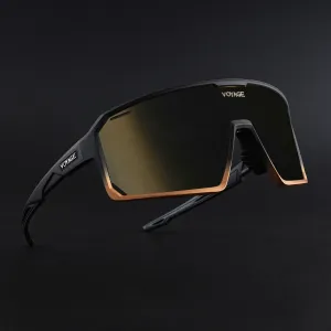 Voyage Select Drift Sunglasses (Golden Lens | Black & Brown Frame - SLMG6262)