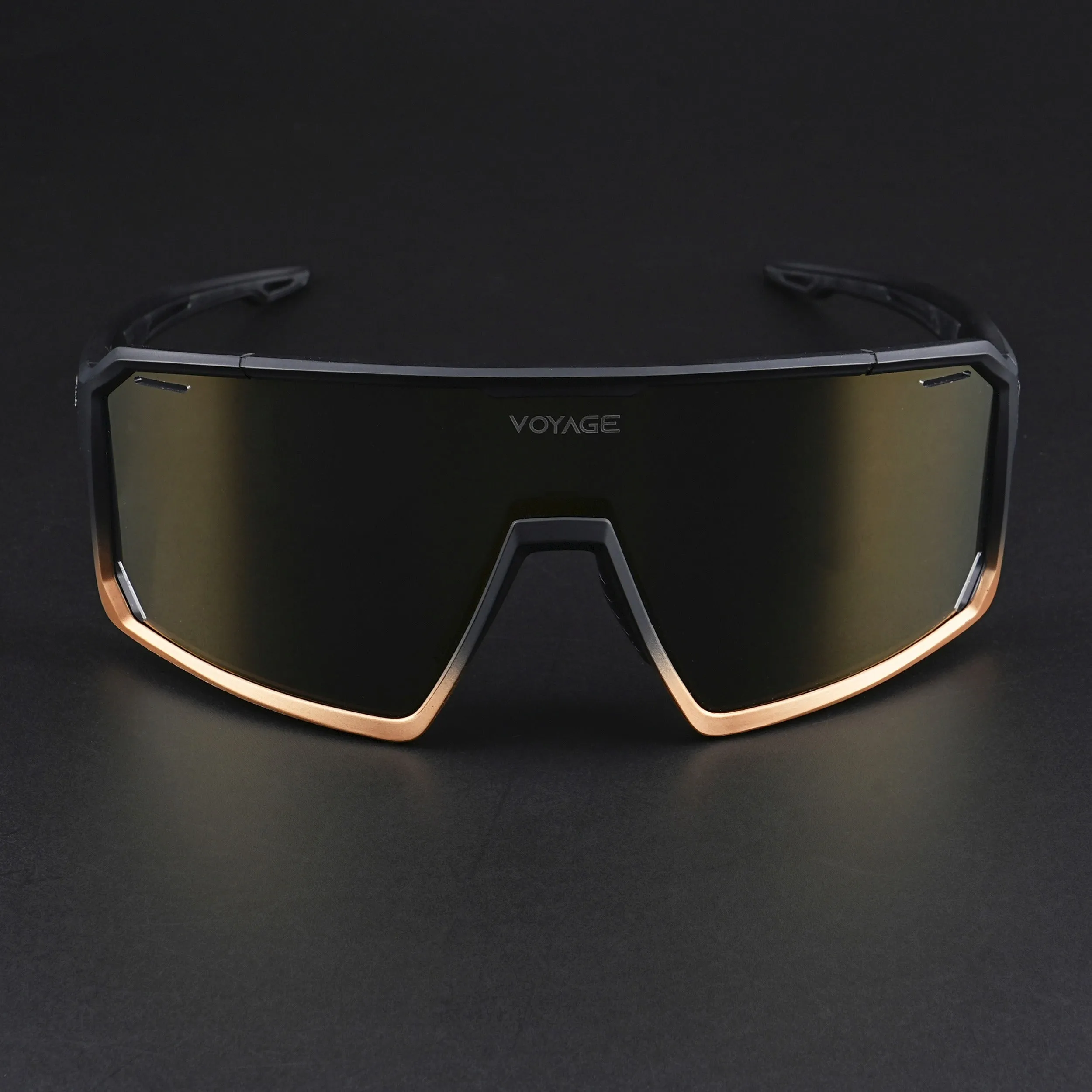 Voyage Select Drift Sunglasses (Golden Lens | Black & Brown Frame - SLMG6262)
