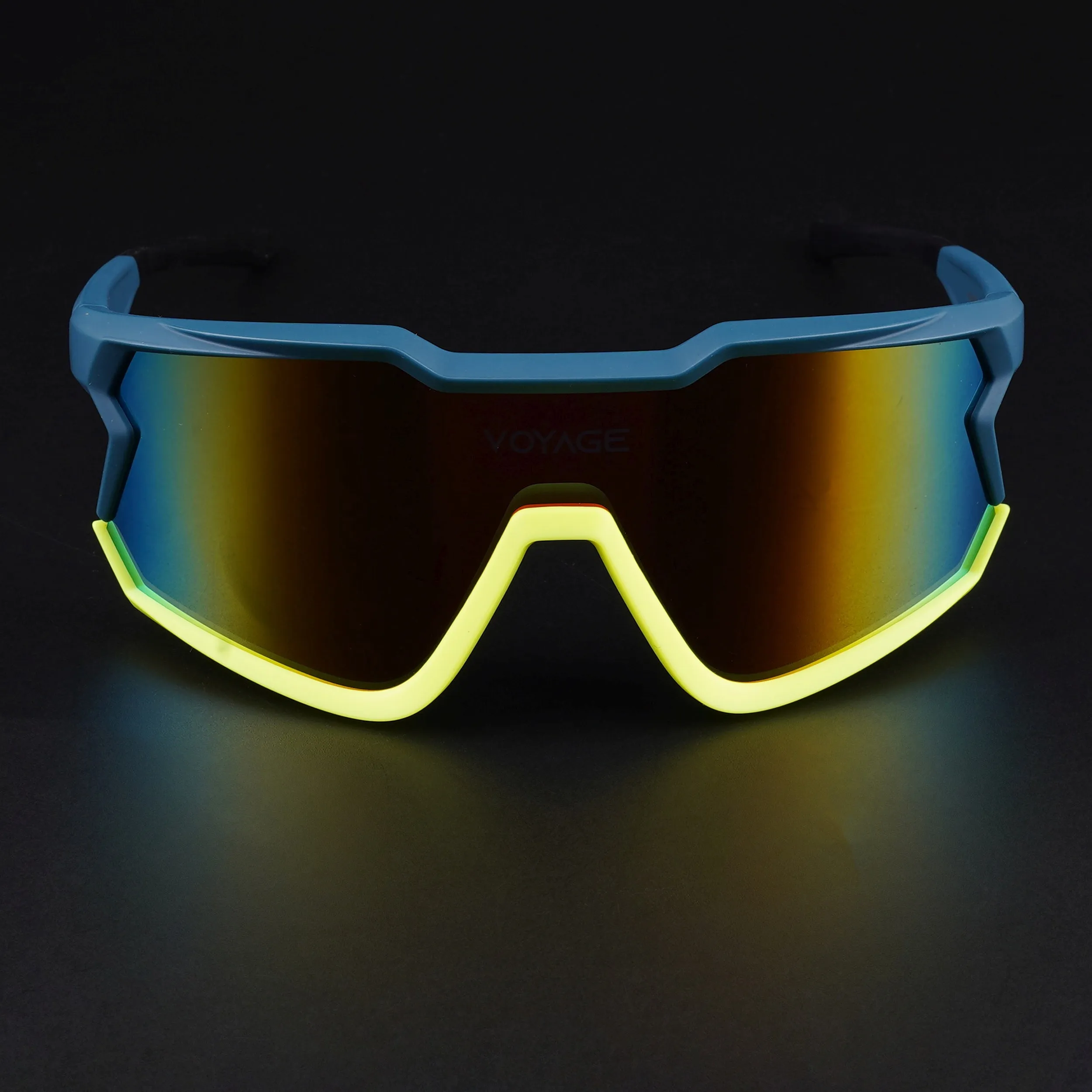 Voyage Select Drift Sunglasses (Multicolor Lens | Blue & Yellow Frame - SLMG6314)
