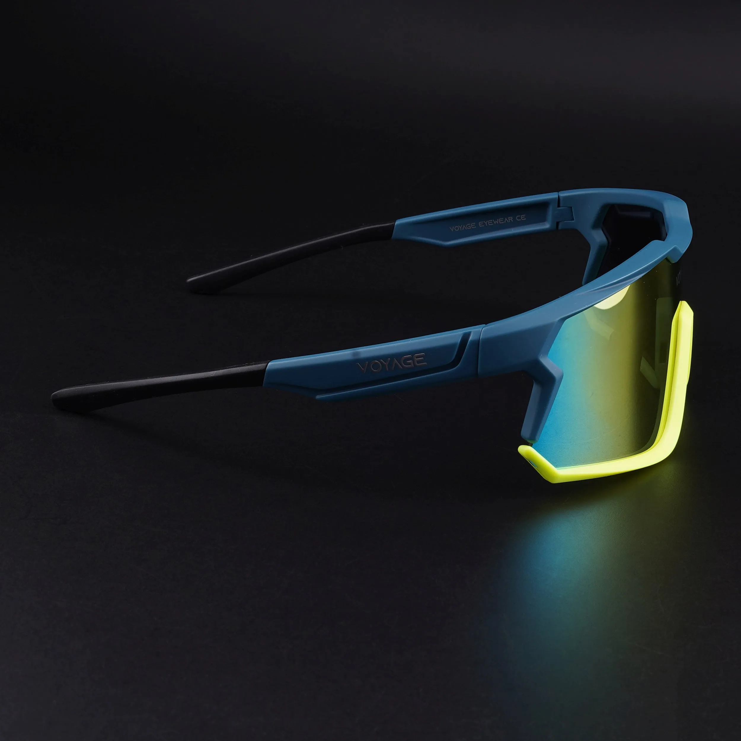 Voyage Select Drift Sunglasses (Multicolor Lens | Blue & Yellow Frame - SLMG6314)