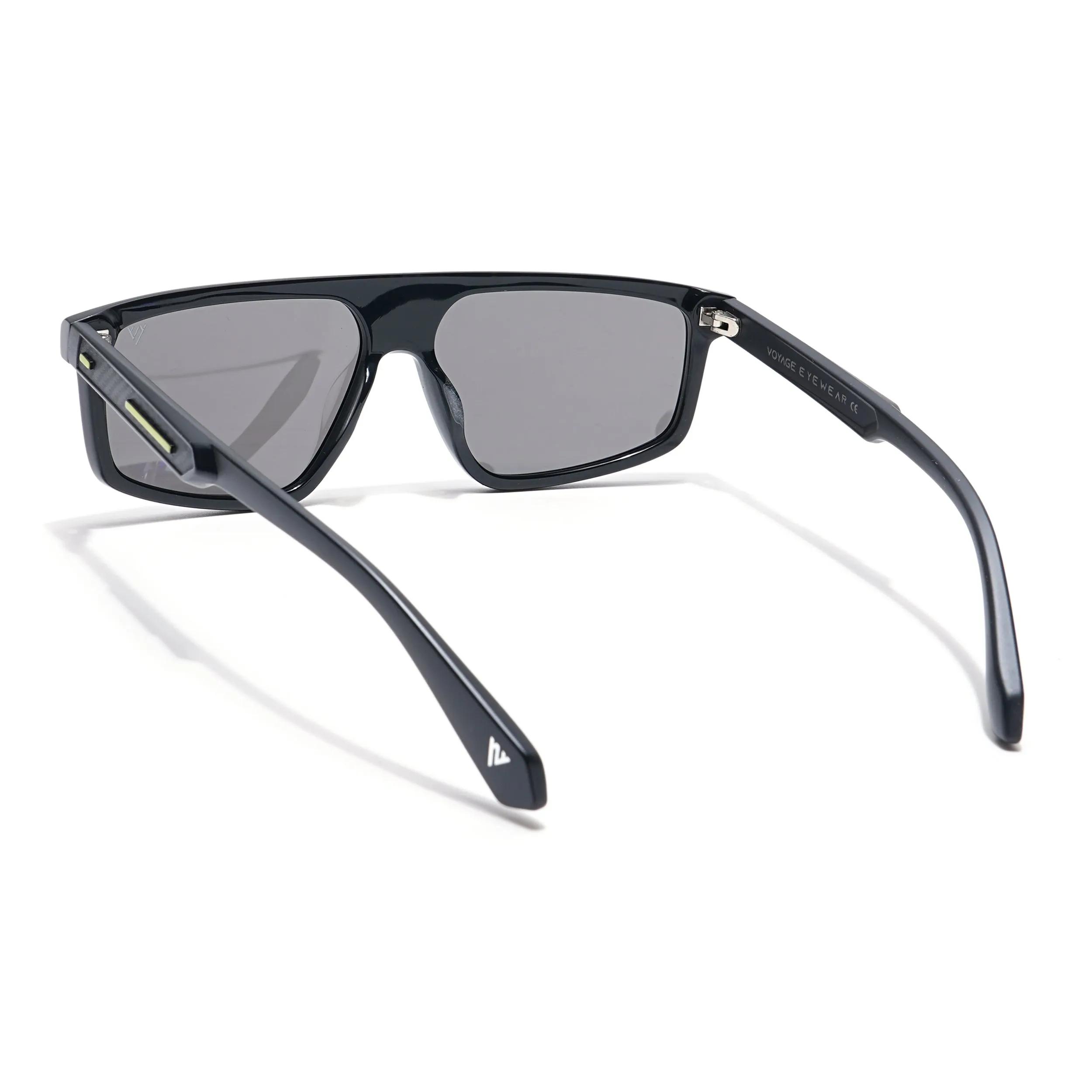Voyage Select Rectangle Sunglasses (Grey Lens | Black Frame - SLPMG6200)