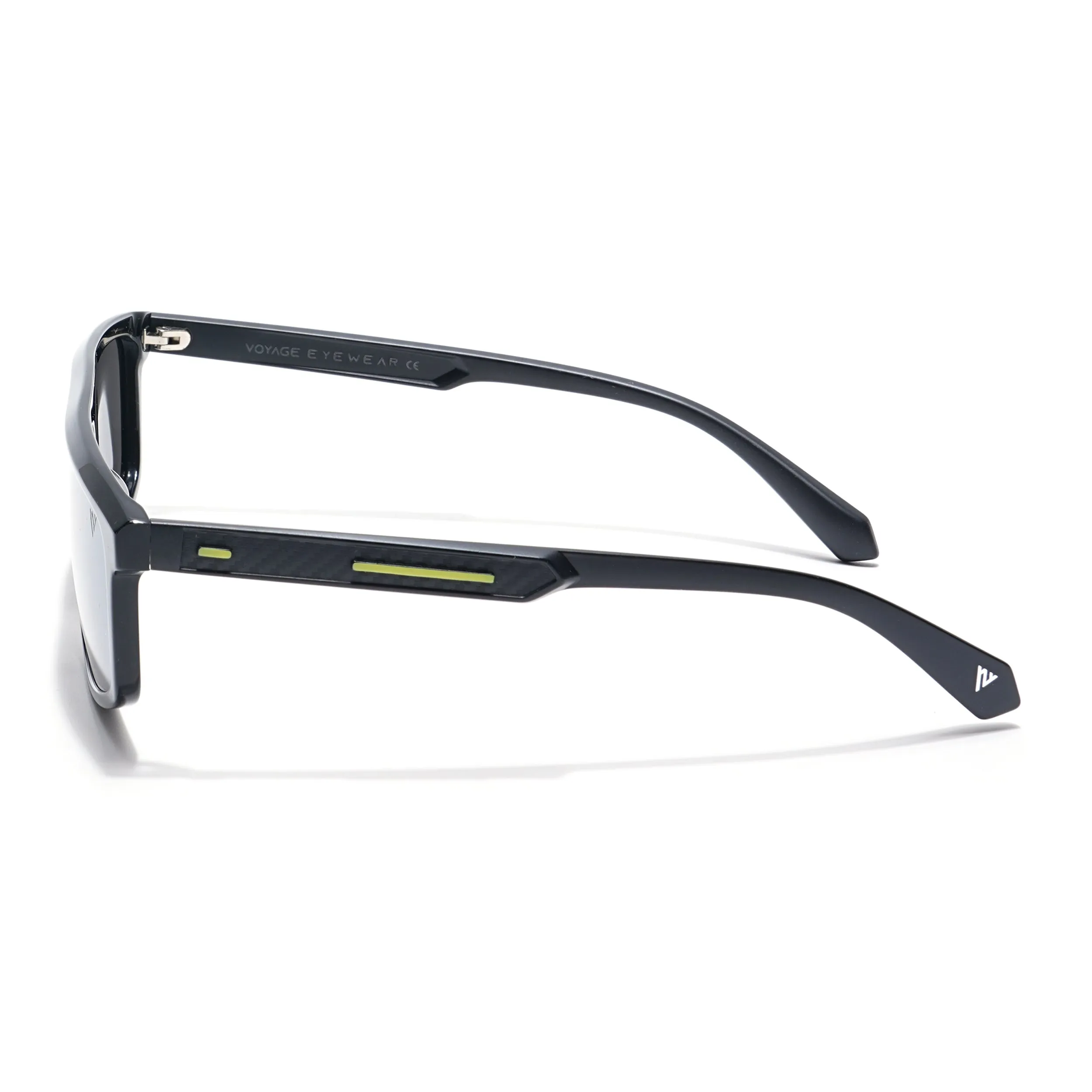 Voyage Select Rectangle Sunglasses (Grey Lens | Black Frame - SLPMG6200)