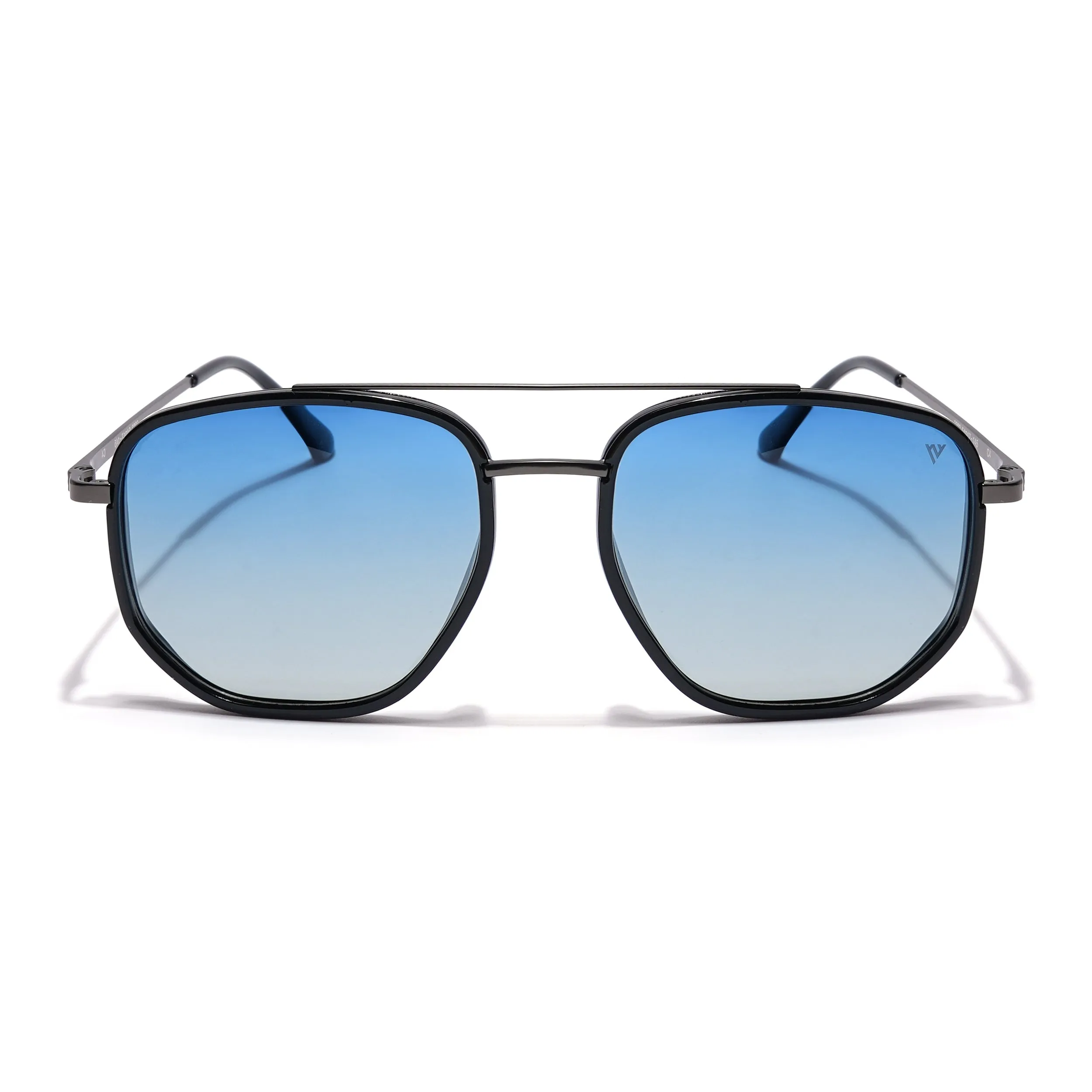 Voyage Select Square Sunglasses (Blue & Grey Lens | Black & Grey Frame - SLPMG5965)