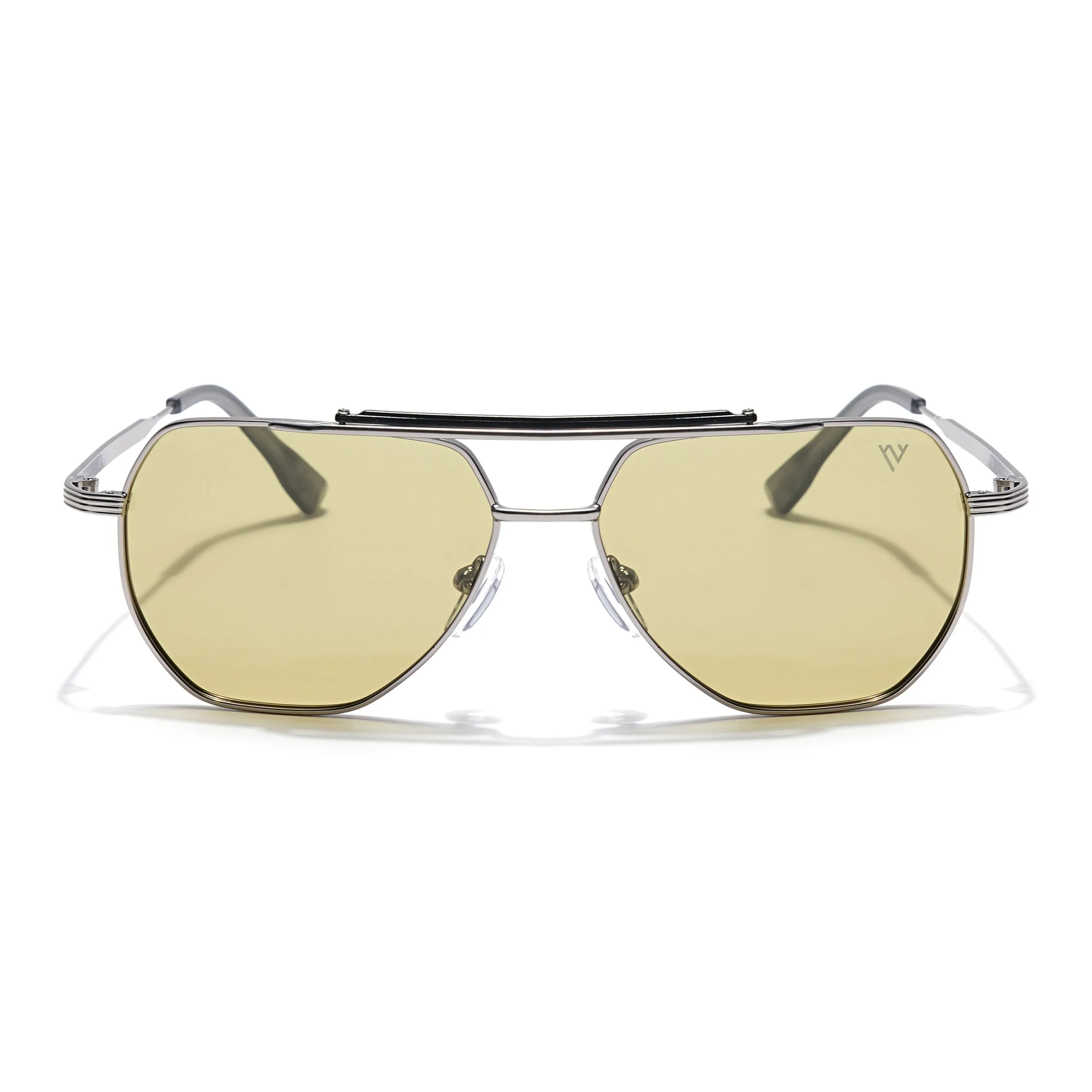 Voyage Select Wayfarer Sunglasses (Green Lens | Silver Frame - SLPMG6290)