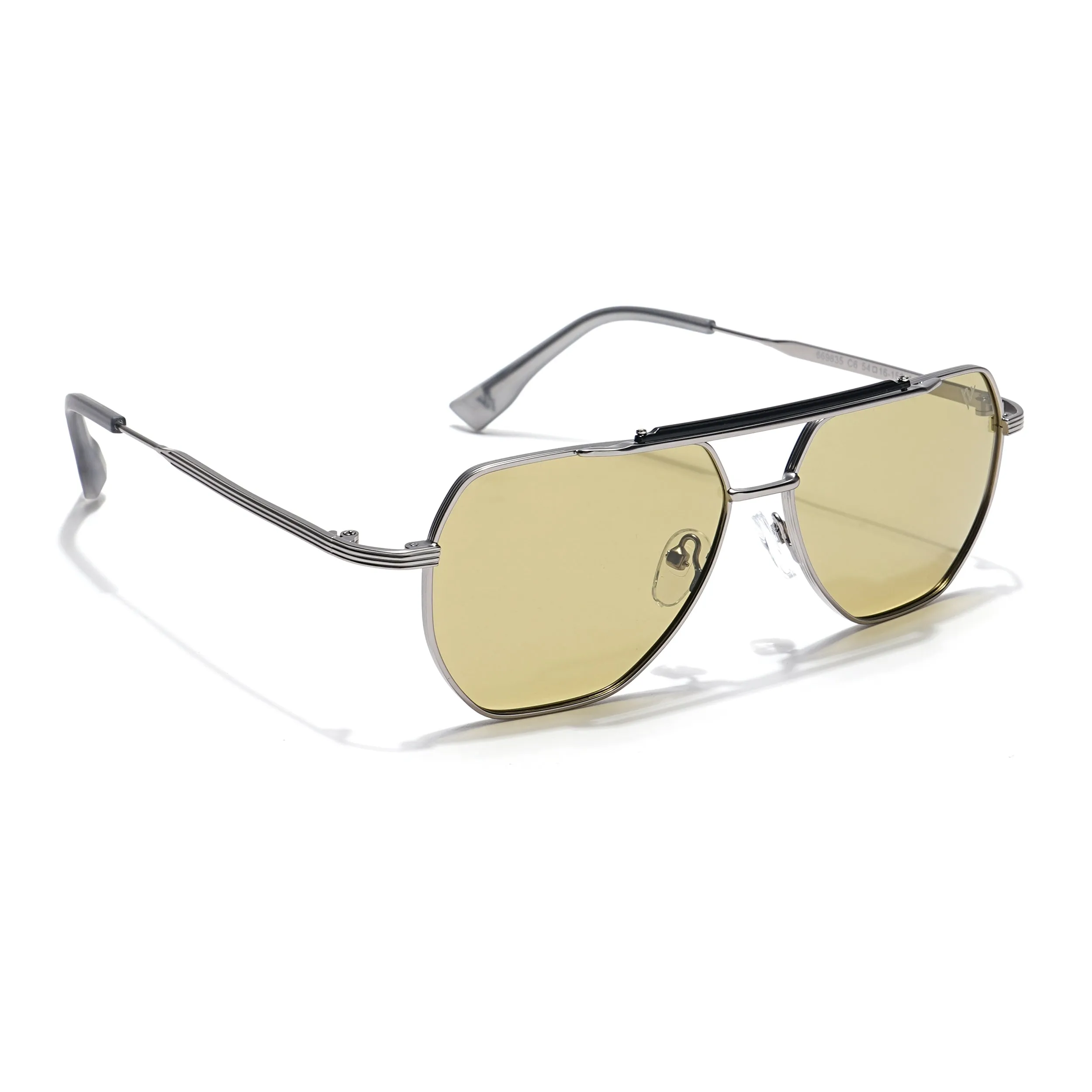 Voyage Select Wayfarer Sunglasses (Green Lens | Silver Frame - SLPMG6290)