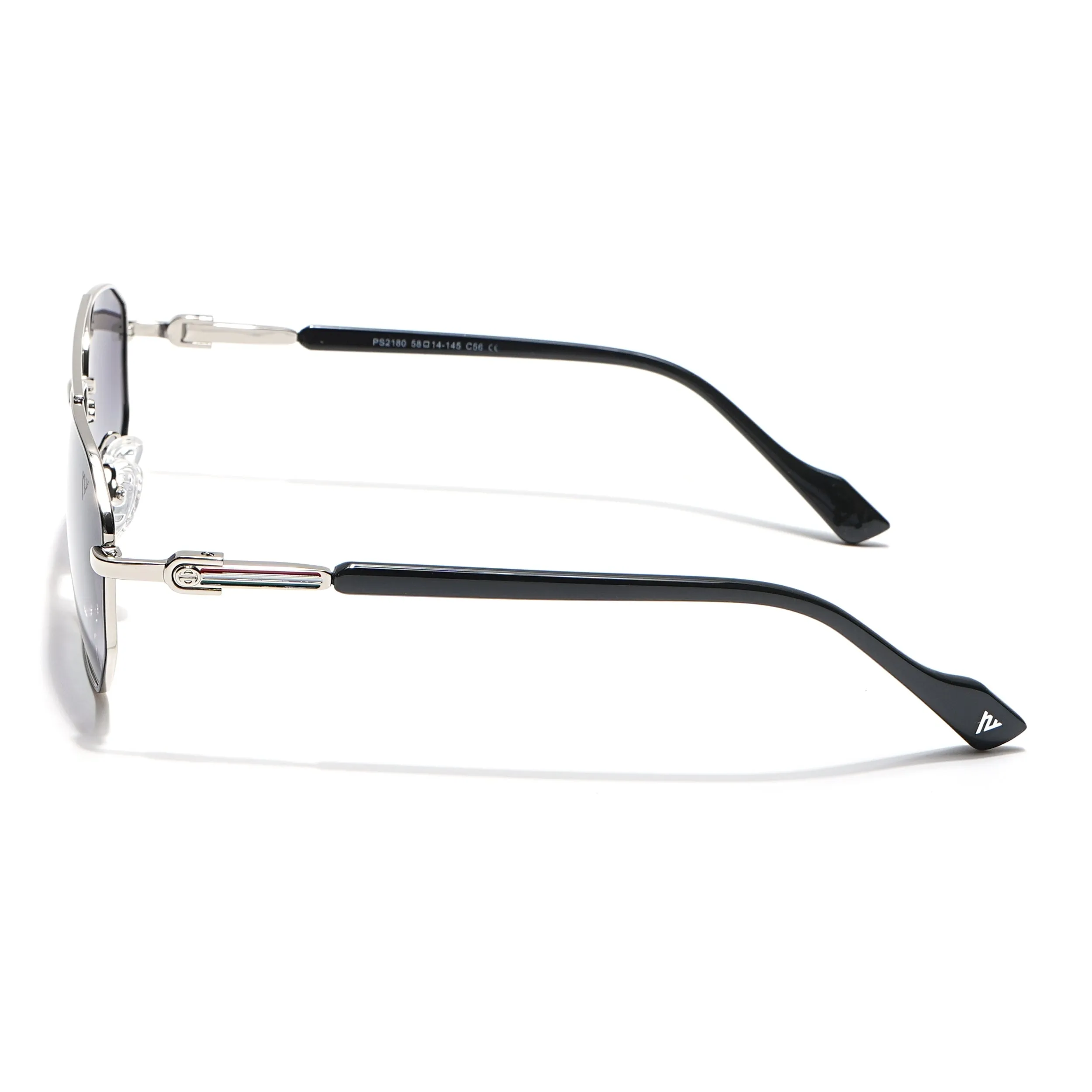 Voyage Select Wayfarer Sunglasses (Grey & Clear Lens | Black & Silver Frame - SLPMG6310)