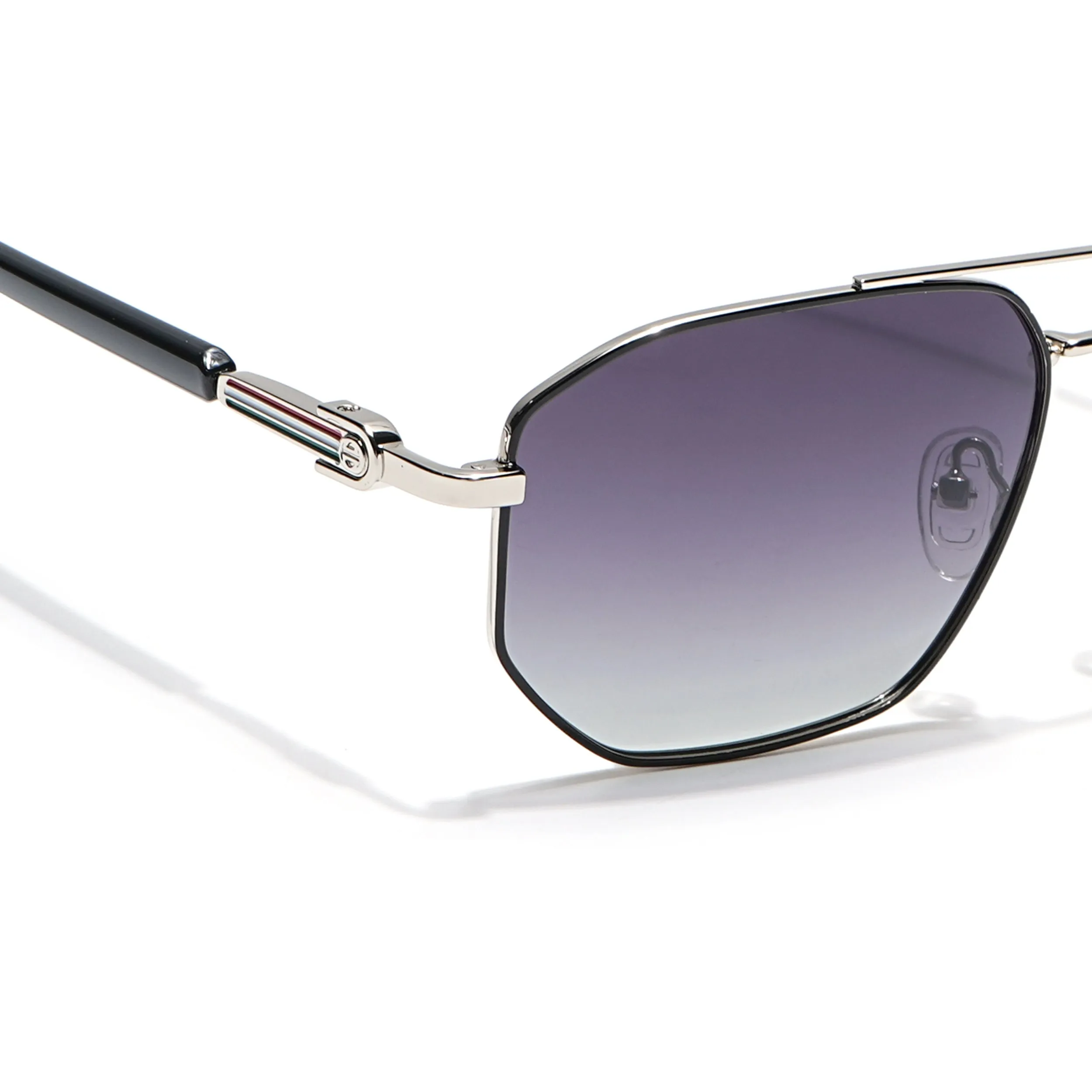 Voyage Select Wayfarer Sunglasses (Grey & Clear Lens | Black & Silver Frame - SLPMG6310)
