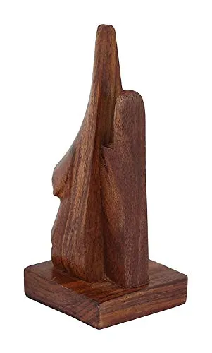 ZYNTIX Wooden Eyeglass Holder Stand Display Stand Nose Specs Holder Wooden Specs Stand Holder Spectacle Holder for Office Desk Spectacle Holder for Home Showpiece Wooden Googles Stand