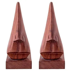 ZYNTIX Wooden Eyeglass Holder Stand Display Stand Nose Specs Holder Wooden Specs Stand Holder Spectacle Holder for Office Desk Spectacle Holder for Home Showpiece Wooden Googles Stand